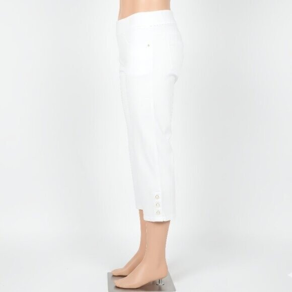 NWT Belle by Kim Gravel White Pearls Just Want to Have Fun Ponte Pant 14 - Picture 4 of 13